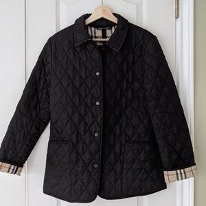 Burberry black diamond quilted jacket